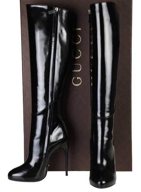 gucci black stilettos|Gucci stiletto boots.